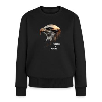 Preserve & Protect Bald Eagle Eagle Bird - Women's Premium Organic Jumper - black - Front - Julia (174cm)