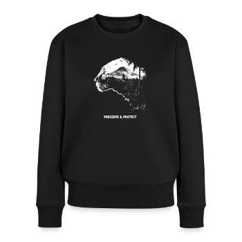 Preserve & Protect Jaguar - Women's Premium Organic Jumper - black - Front - Julia (174cm)