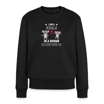 Australien Zoo Tier Kostüm Geschenk Lustiges Koala - Frauen Premium Bio Pullover - Schwarz - Vorne - Julia (174cm)