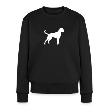 Boxer White - Frauen Premium Bio Pullover - Schwarz - Vorne - Julia (174cm)
