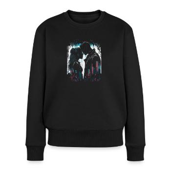 cyberpunk couple - Women's Premium Organic Jumper - black - Front - Julia (174cm)