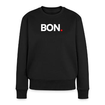 GUT | Reaktion des minimalistischen Humors - Frauen Premium Bio Pullover - Schwarz - Vorne - Julia (174cm)
