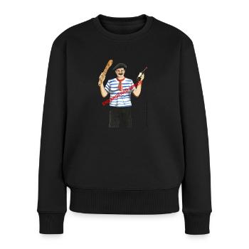 Français typique - Espèce en danger - Pull Premium bio Femme - noir - Devant - Julia (174cm)