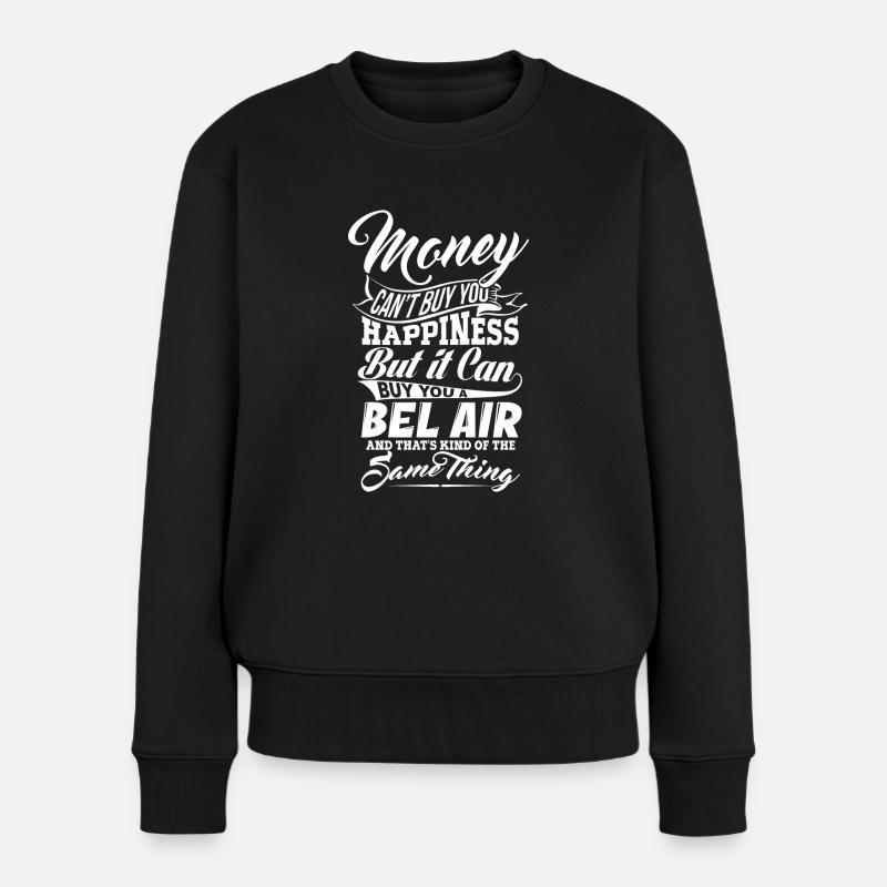 GELD UND BEL AIR W. - Frauen Premium Bio Pullover - Schwarz