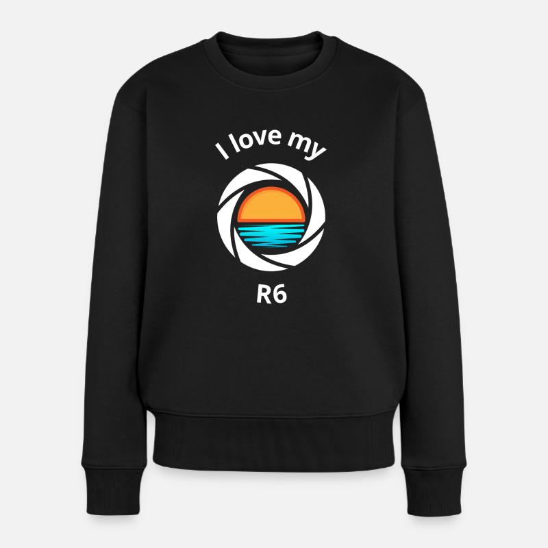 Ich liebe meinen R6 - Frauen Premium Bio Pullover - Schwarz