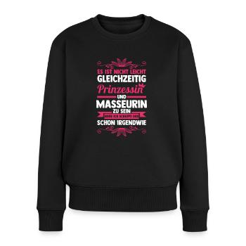 Physiotherapeutin Massage Masseurin - Frauen Premium Bio Pullover - Schwarz - Vorne - Julia (174cm)