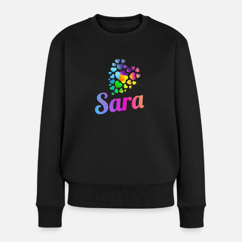 Sara Geburtstag Sara - Frauen Premium Bio Pullover - Schwarz