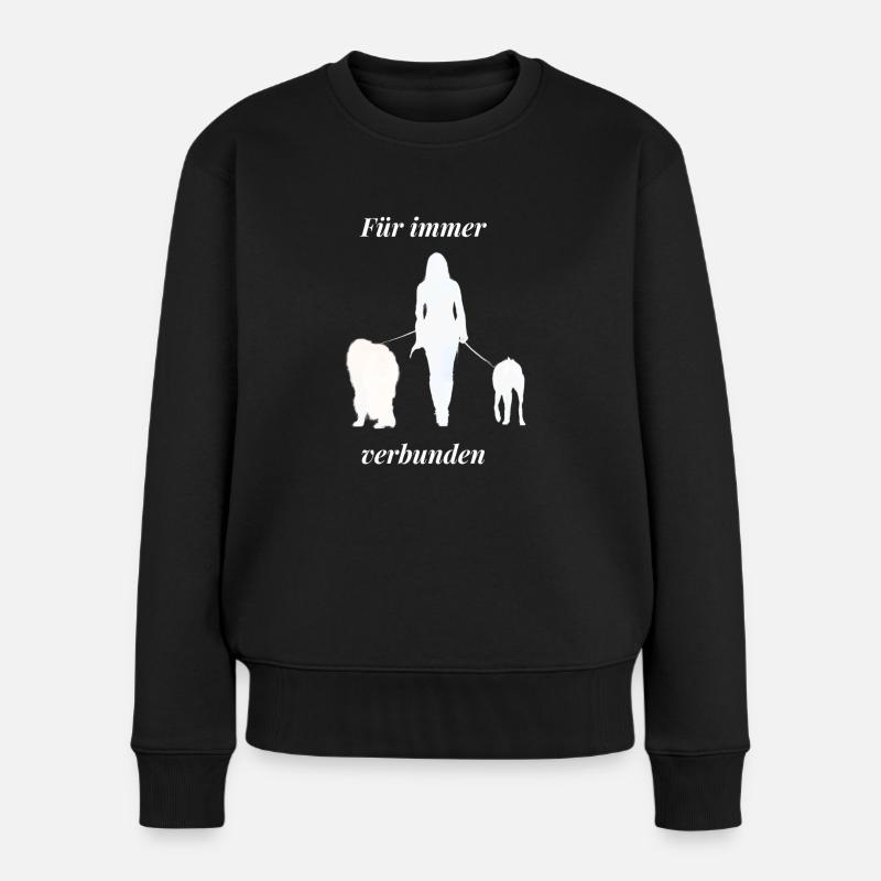 Für immer verbunden - Frauen Premium Bio Pullover - Schwarz
