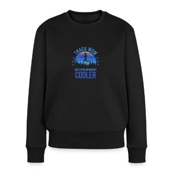 Leichtathletik Mama Athlet Fan Muttertag Geburtstag Lustig - Frauen Premium Bio Pullover - Schwarz - Vorne - Julia (174cm)
