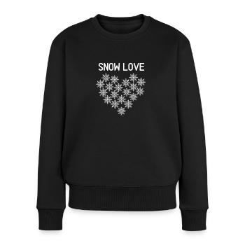 Snow Love - Frauen Premium Bio Pullover - Schwarz - Vorne - Julia (174cm)