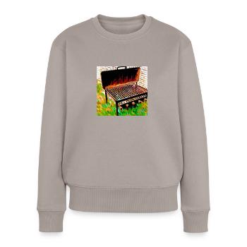 Grill der 50er Jahre - Frauen Premium Bio Pullover - Taupe - Vorne - Julia (174cm)