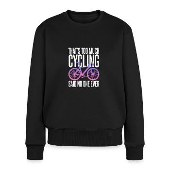 Fahrradfahren Fahrrad Radfahrer - Frauen Premium Bio Pullover - Schwarz - Vorne - Julia (174cm)