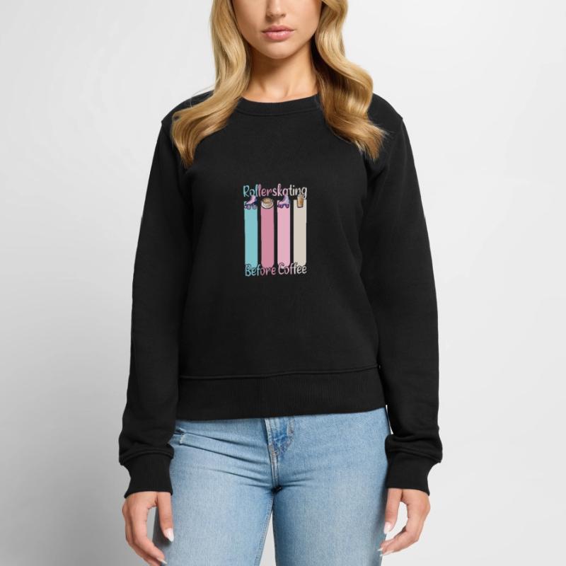 Rollerskater Party Rollerskating Before Coffee Women's Premium Organic Jumper