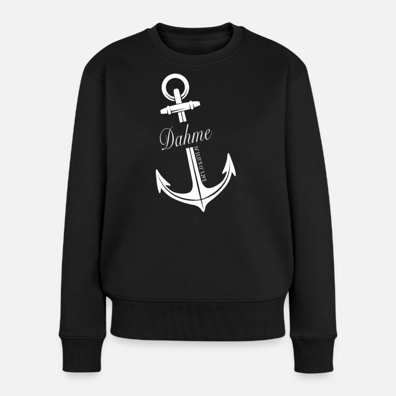 Dahme - Frauen Premium Bio Pullover - Schwarz