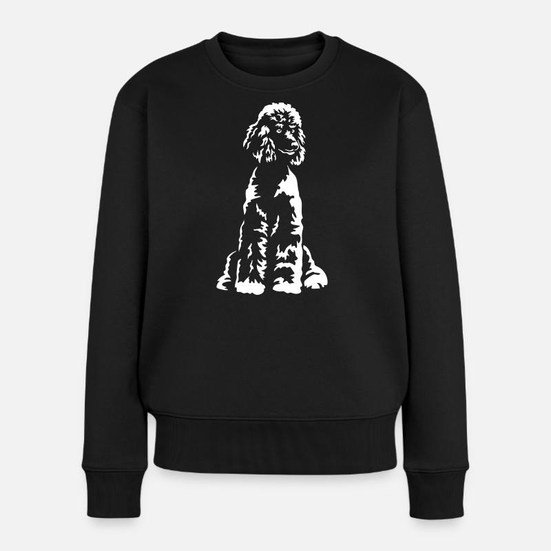 Pudel "Black Edition" - Frauen Premium Bio Pullover - Schwarz