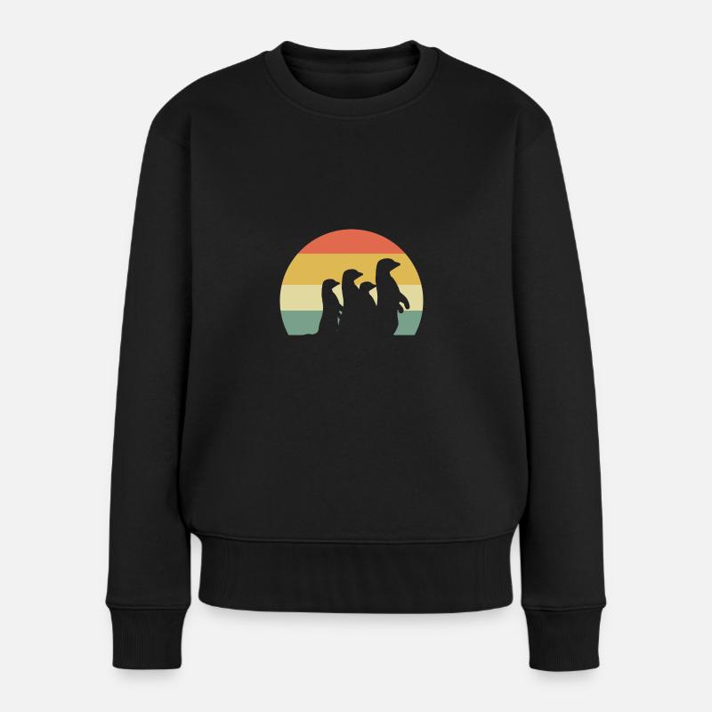 Erdmännchen - Frauen Premium Bio Pullover - Schwarz