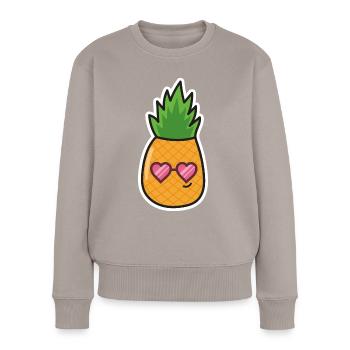 Ananas - Pull Premium bio Femme - taupe - Devant - Julia (174cm)