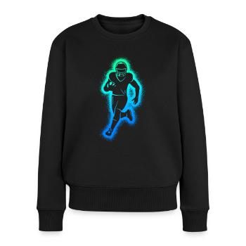 Joueurs de football américain Enfants Garçons Football - Pull Premium bio Femme - noir - Devant - Julia (174cm)