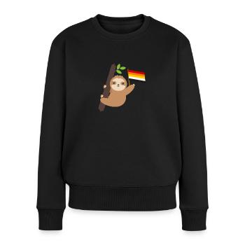 Queer Lithsexuell Faultier Tropisches Tier LGBT - Frauen Premium Bio Pullover - Schwarz - Vorne - Julia (174cm)
