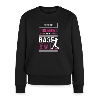 Beste Baseball Trainerin Baseballtrainerin Spiel - Frauen Premium Bio Pullover - Schwarz - Vorne - Julia (174cm)