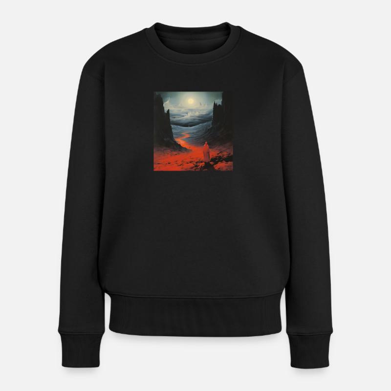 Descente des montagnes à minuit - Pull Premium bio Femme - noir