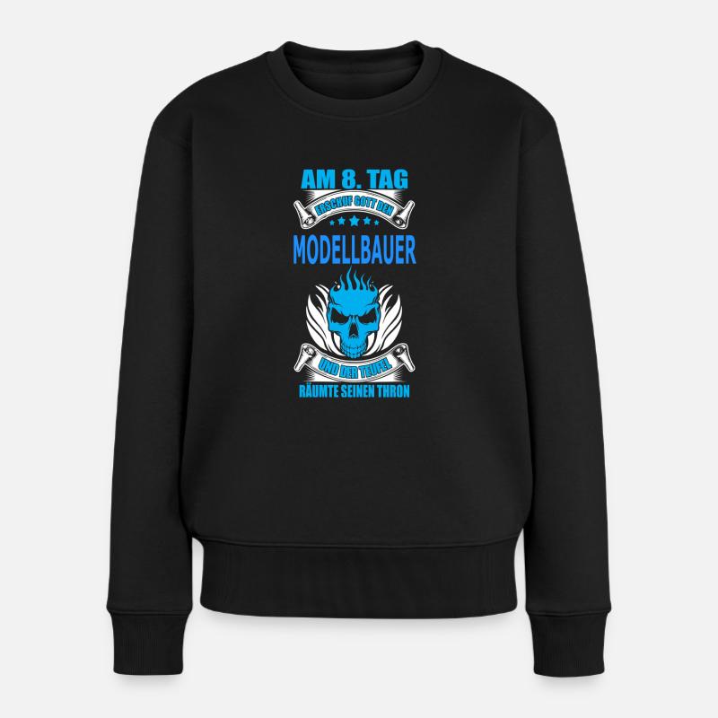 MODELLBAUER - Frauen Premium Bio Pullover - Schwarz