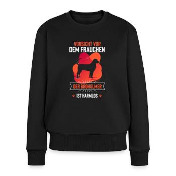 Broholmer - Frauen Premium Bio Pullover - Schwarz - Vorne - Julia (174cm)