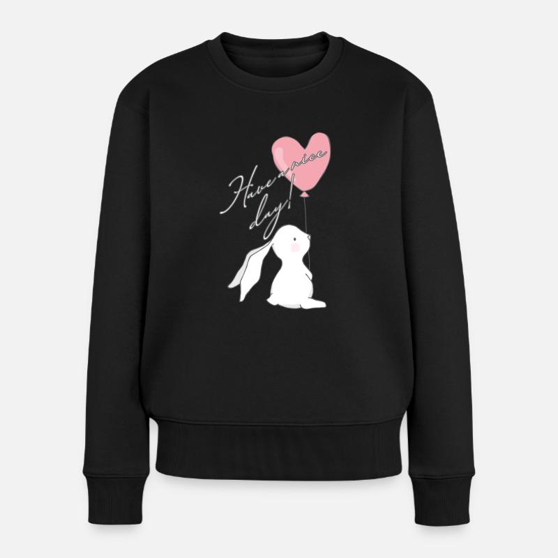 Have a nice day! - Frauen Premium Bio Pullover - Schwarz