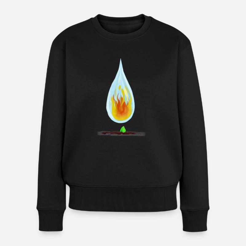 Elemente - Frauen Premium Bio Pullover - Schwarz