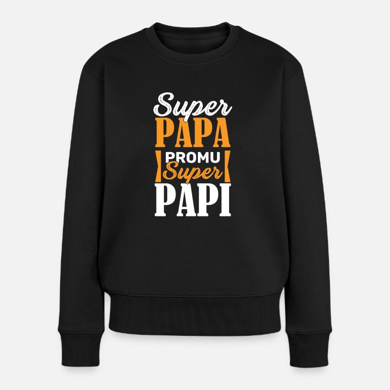 Promu super papi grossesse grands parents drole - Pull Premium bio Femme - noir