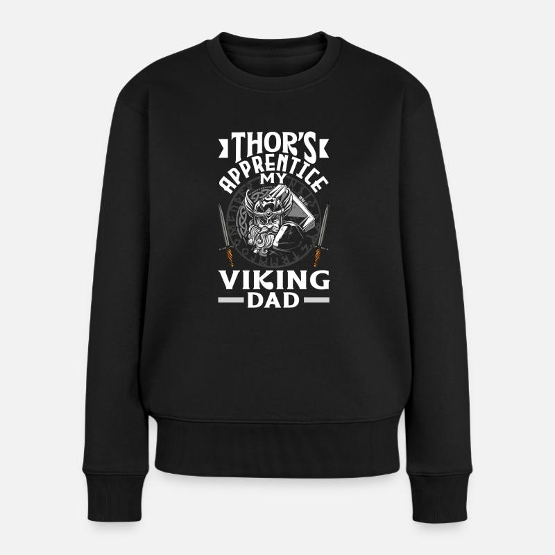 Thor's Apprentice My Viking Dad Father's Day - Frauen Premium Bio Pullover - Schwarz