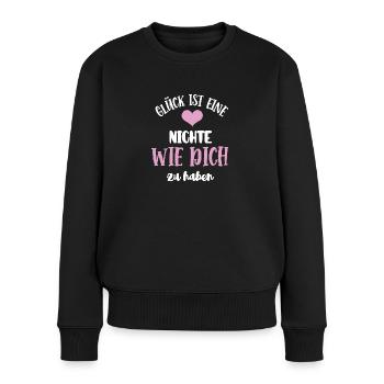 Glück Ist Eine Nichte Wie Dich Zu Haben Nichten - Frauen Premium Bio Pullover - Schwarz - Vorne - Julia (174cm)