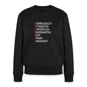 Vanessa Name Geschenk - Frauen Premium Bio Pullover - Schwarz - Vorne - Julia (174cm)
