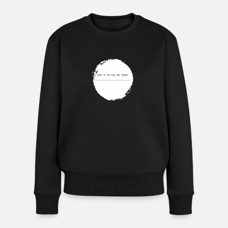 Can’t bring me down - trait d’union bleu - Pull Premium bio Femme - noir