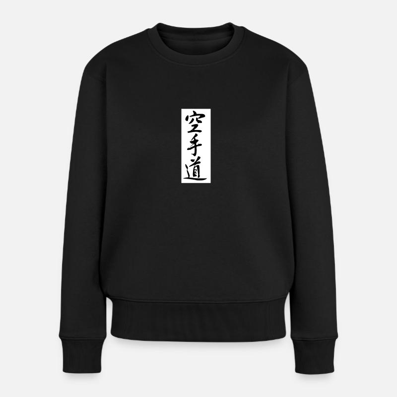 Japanisch - Frauen Premium Bio Pullover - Schwarz