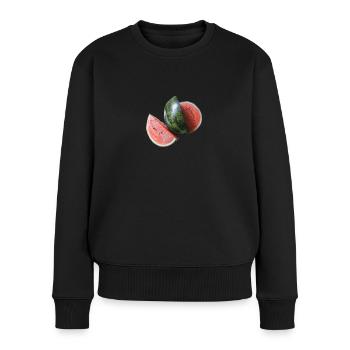 Pastèque - Pull Premium bio Femme - noir - Devant - Julia (174cm)