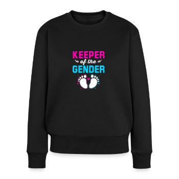 Gender Reveal Babyshower - Frauen Premium Bio Pullover - Schwarz - Vorne - Julia (174cm)