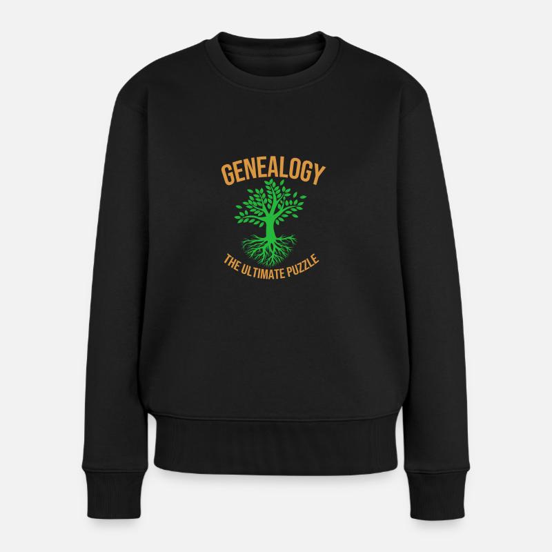Stammbaum Genealogie - Frauen Premium Bio Pullover - Schwarz