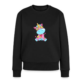 Licorne vaudou - Pull Premium bio Femme - noir - Devant - Julia (174cm)