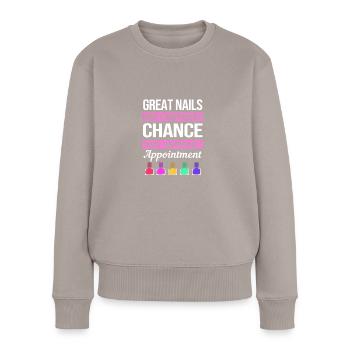 Kosmetikerin - Frauen Premium Bio Pullover - Taupe - Vorne - Julia (174cm)