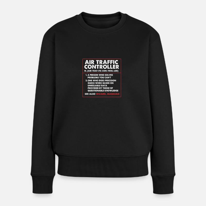 Contrôleur aérien - Pull Premium bio Femme - noir