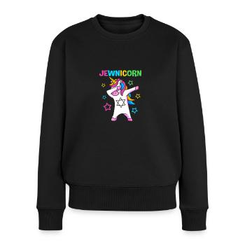 Chanukkah - Frauen Premium Bio Pullover - Schwarz - Vorne - Julia (174cm)