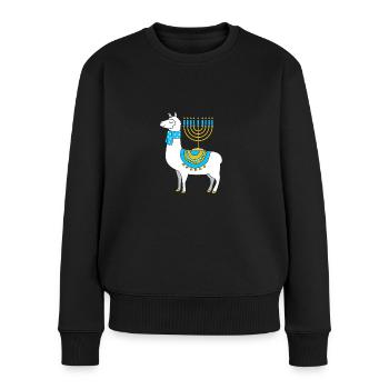 Chanukkah - Frauen Premium Bio Pullover - Schwarz - Vorne - Julia (174cm)