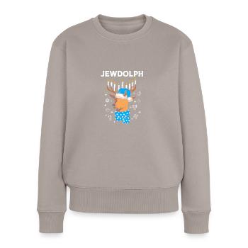 Hanoucca - Pull Premium bio Femme - taupe - Devant - Julia (174cm)