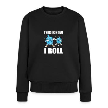 Chanukkah - Frauen Premium Bio Pullover - Schwarz - Vorne - Julia (174cm)