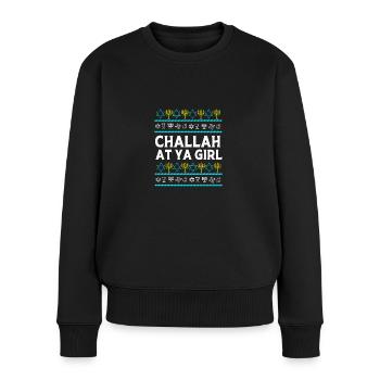 Chanukkah - Frauen Premium Bio Pullover - Schwarz - Vorne - Julia (174cm)