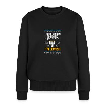 Chanukkah - Frauen Premium Bio Pullover - Schwarz - Vorne - Julia (174cm)