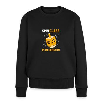 Chanukkah - Frauen Premium Bio Pullover - Schwarz - Vorne - Julia (174cm)
