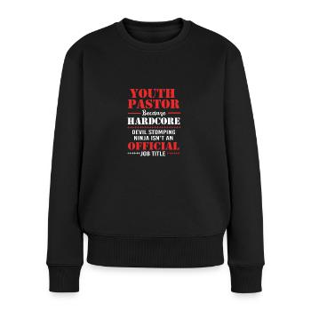 Jugendpfarrer - Frauen Premium Bio Pullover - Schwarz - Vorne - Julia (174cm)