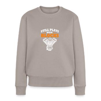 Autofahrer - Frauen Premium Bio Pullover - Taupe - Vorne - Julia (174cm)